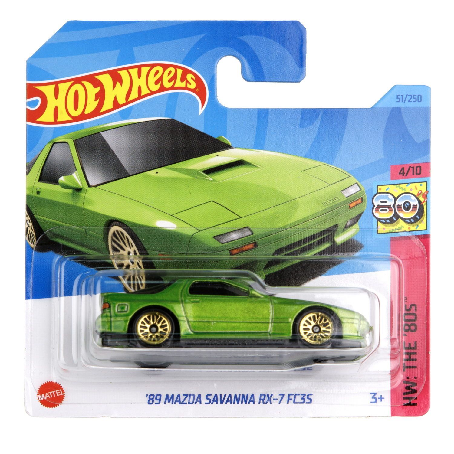 Автомобиль Hot Wheels Mazda Savanna RX-7 FC3S 1:64 62940 - фото 1