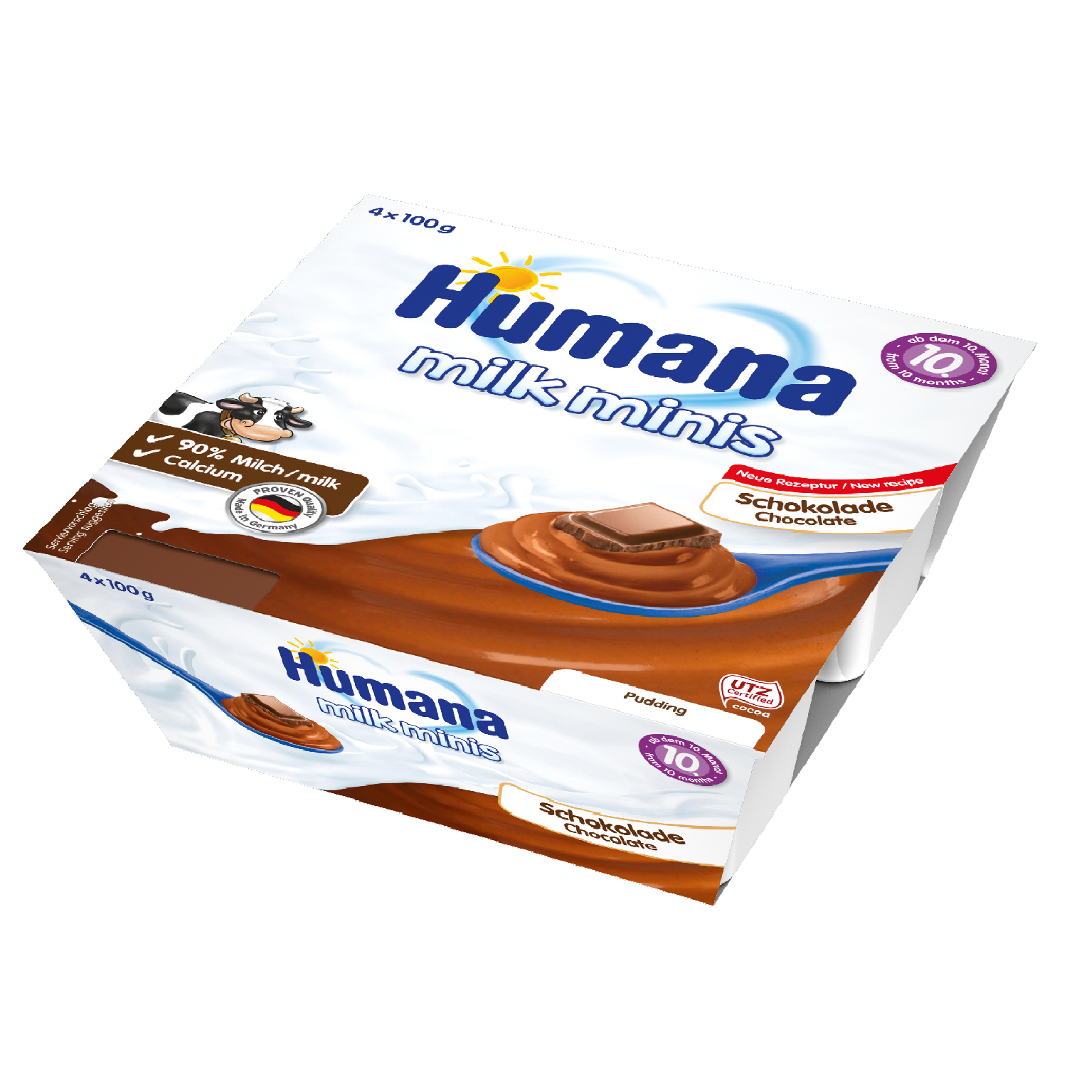 Пудинг Humana шоколадный 100г*4шт с 10месяцев - фото 2