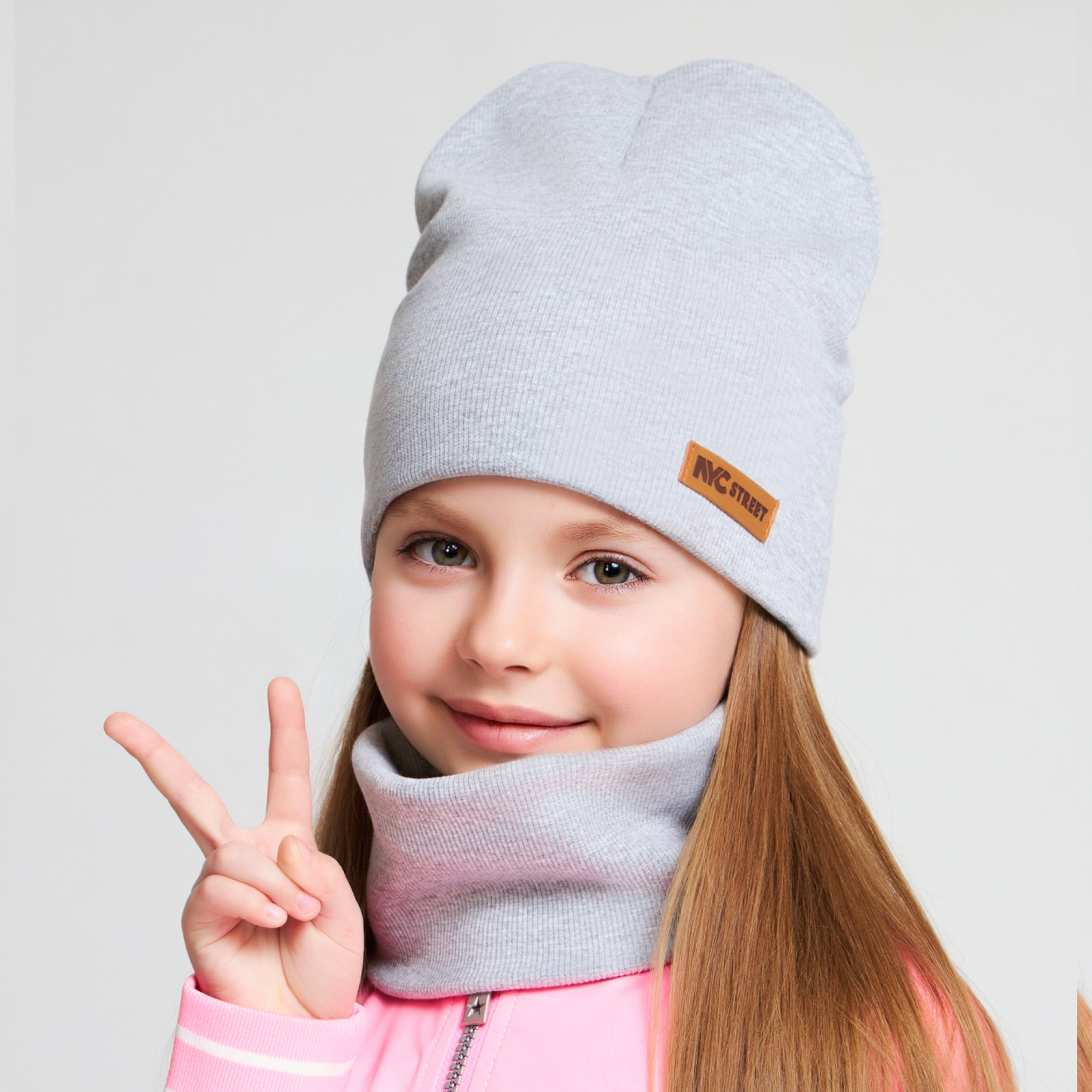 Шапка и снуд KUBRIO KU-H-69-KashG-Lgrey - фото 7