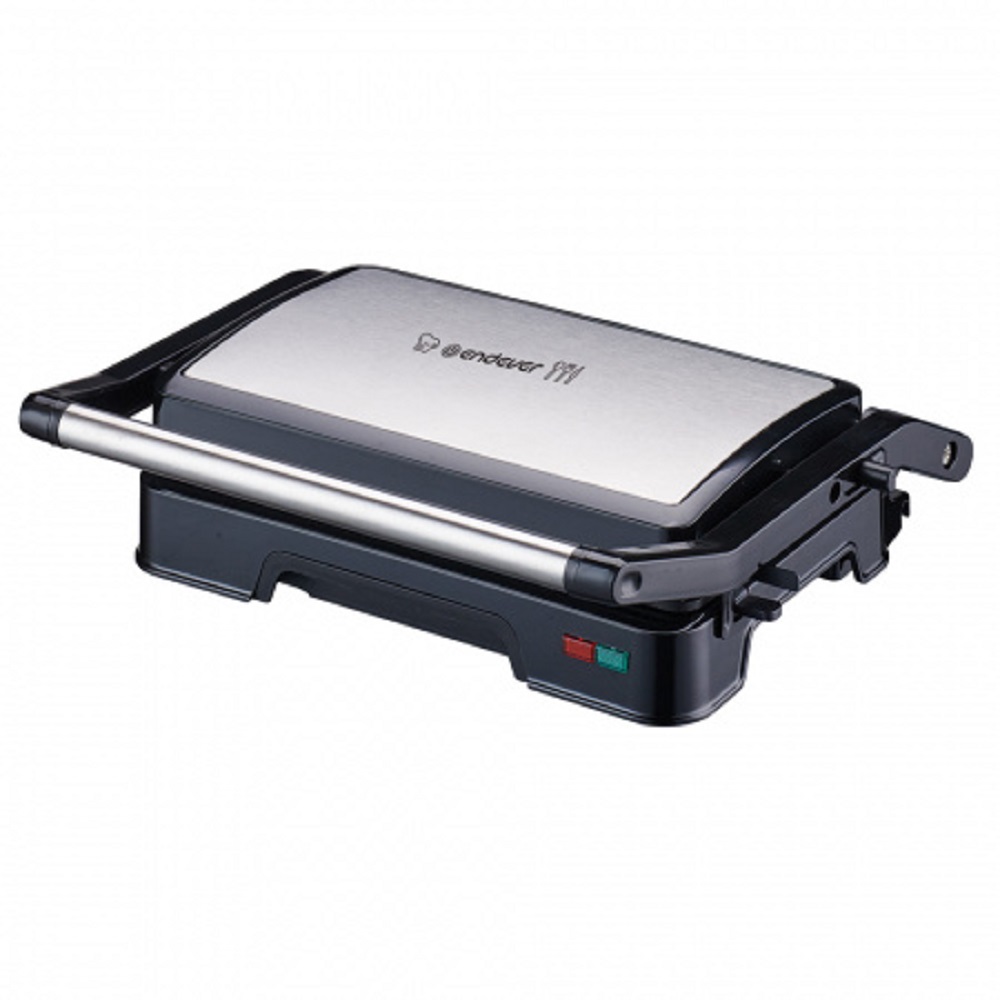 Электрический пресс гриль ENDEVER Grillmaster-118 1500 Вт 220°C антипригарный серебристо-черный - фото 1
