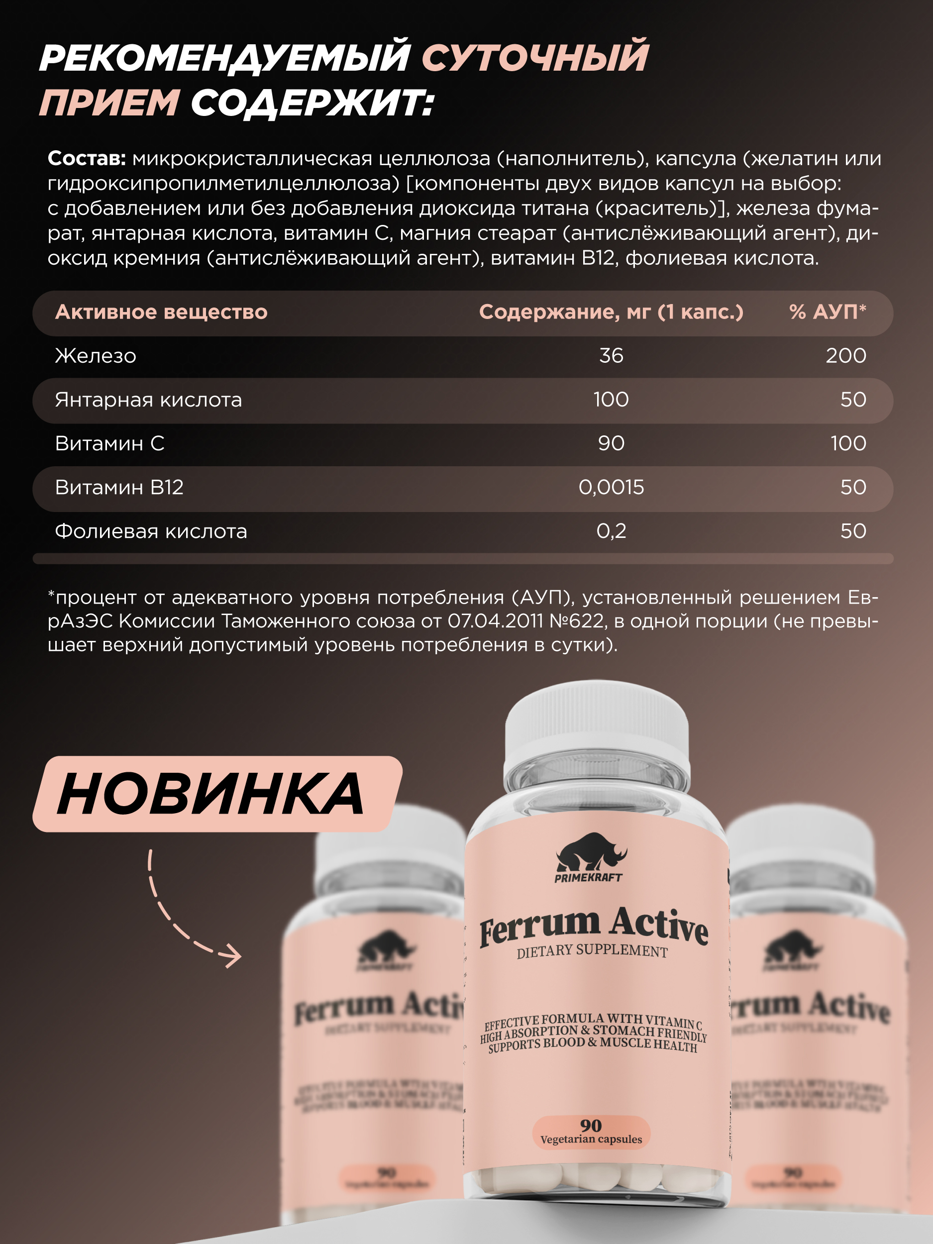 Железо Prime Kraft 90 капсул - фото 5