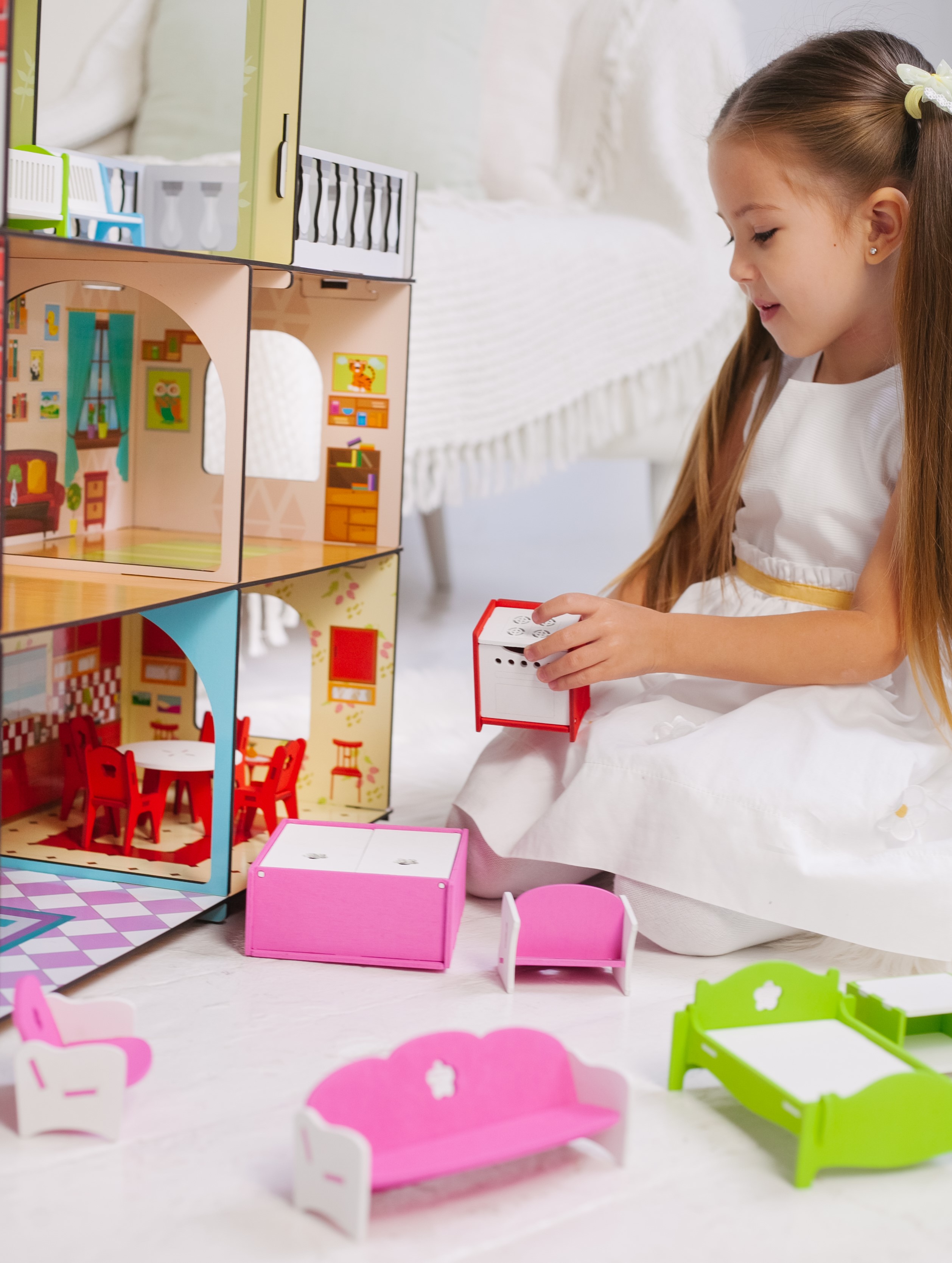 Домик для кукол Alatoys 70 см КД01 - фото 15