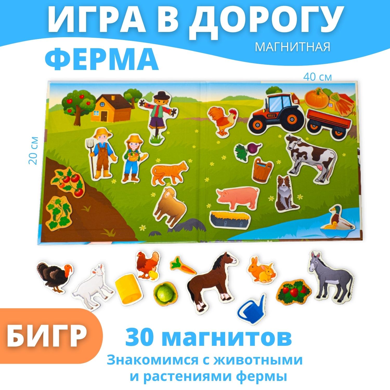 Развивающая игра Бигр Ферма магнитная УД72 - фото 16
