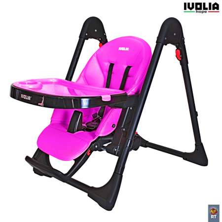 Стульчик для кормления Ivolia HOPE 01 2 колеса pink трансформер