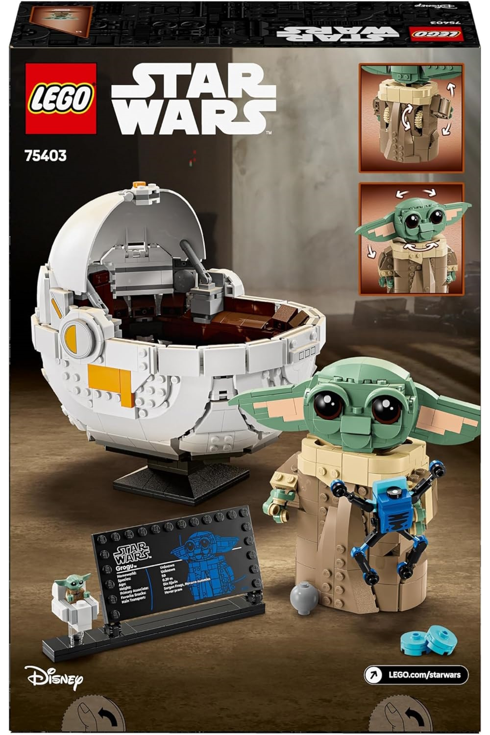 Конструктор LEGO Star Wars Грогу в летающей коляске 1048 дет. - фото 8