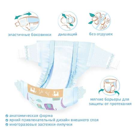 Подгузники BabyGo Classic 3 (4-9 кг) 72 шт.