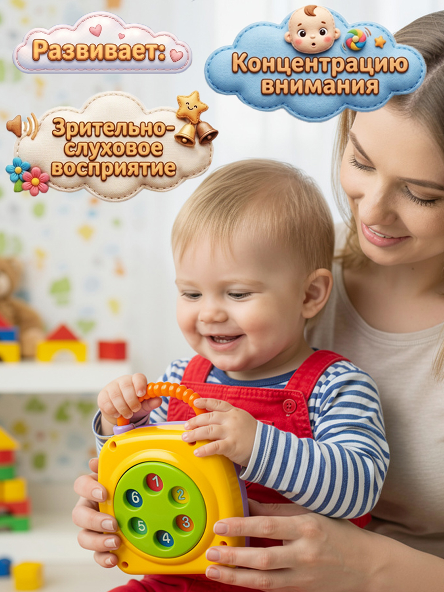 Игрушка Mioshi развивающий центр Погремушка - фото 6