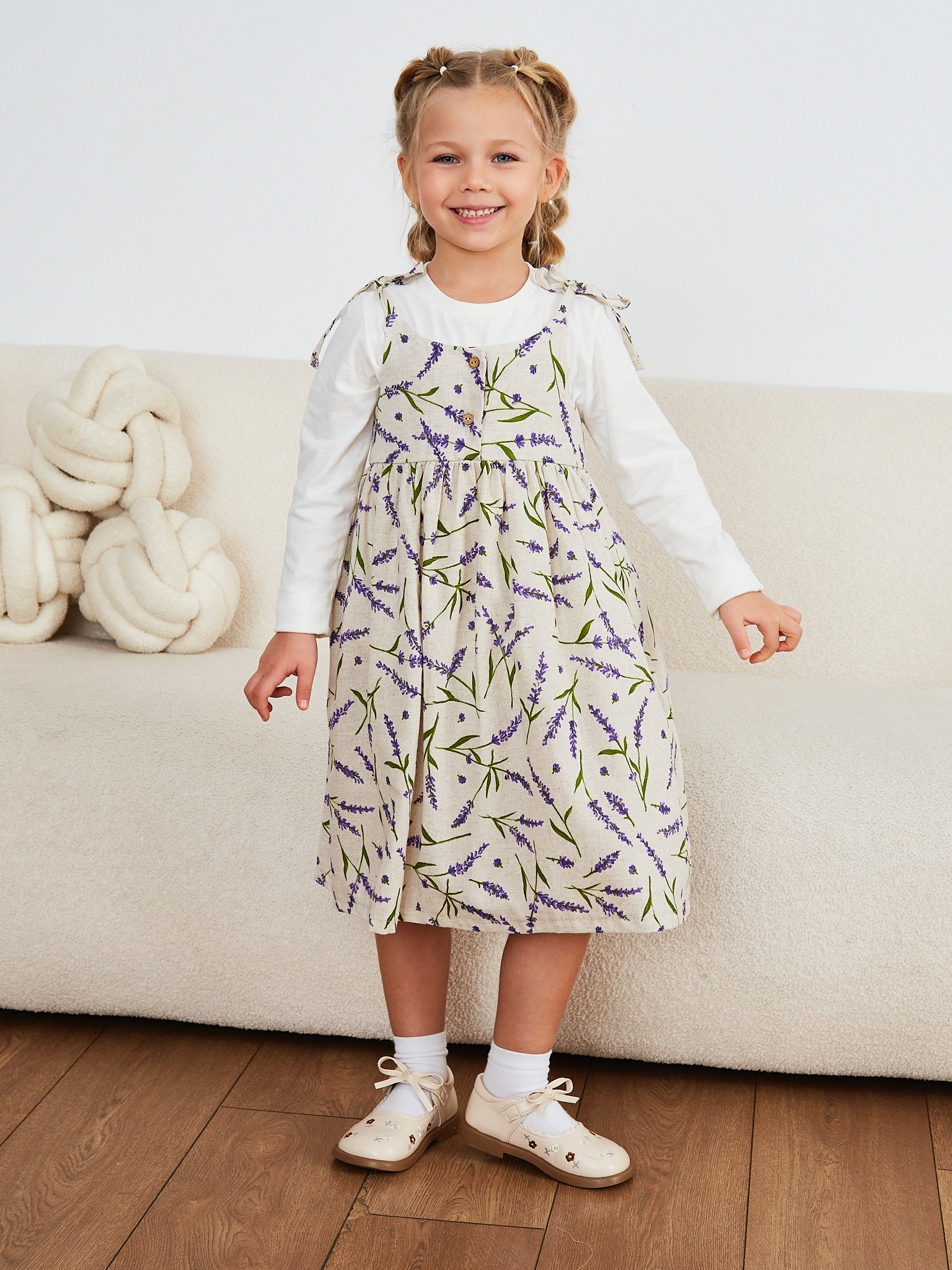 Сарафан MOUN сарафан_девочки_лаванда - фото 1