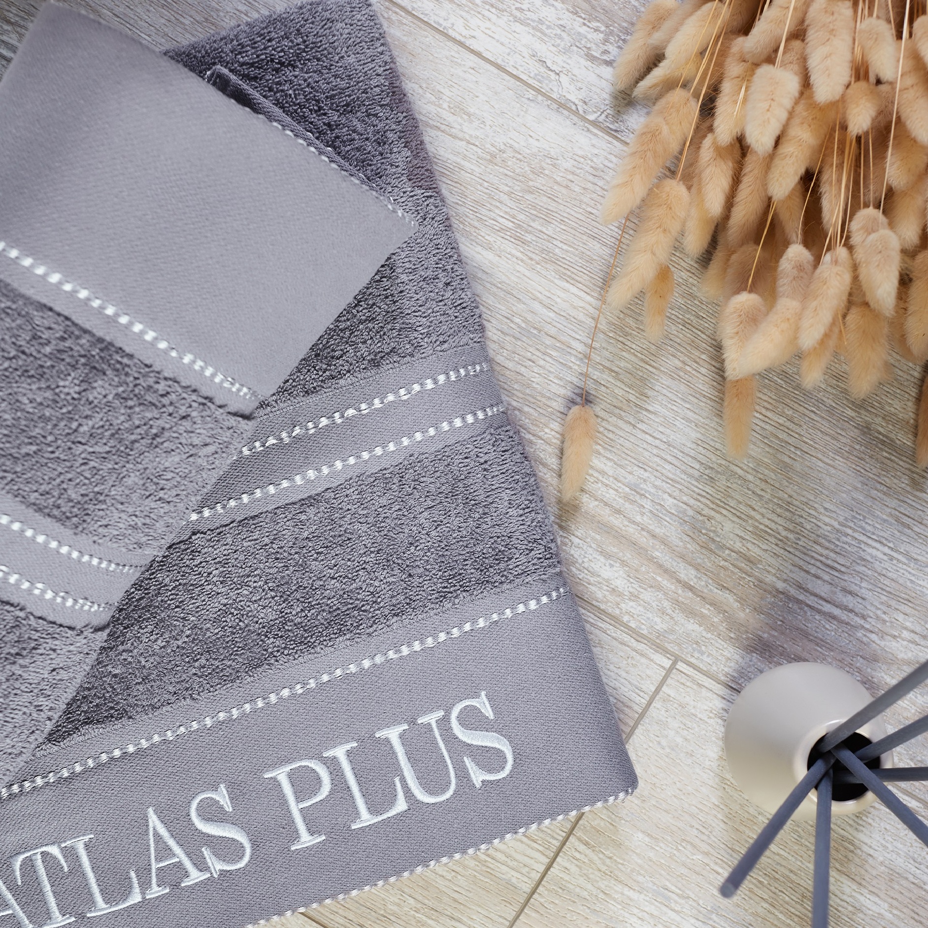 Полотенце пляжное махровое ATLASplus хлопок 100х150 см темно-синий - фото 5