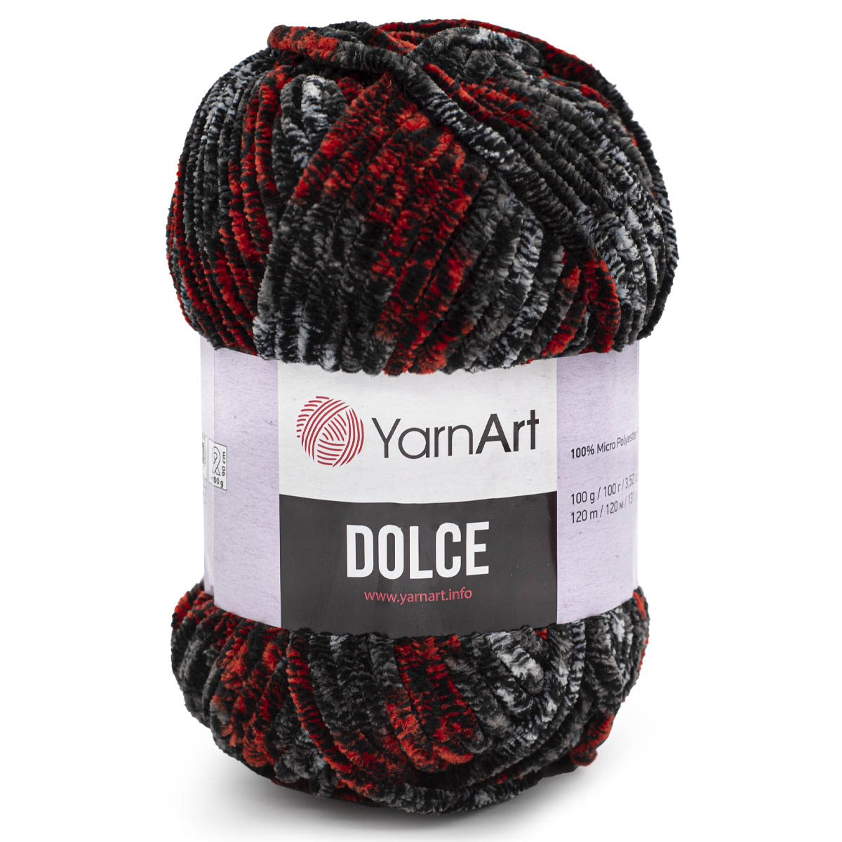 Пряжа для вязания YarnArt Dolce 100 гр 120 м микрополиэстер пушистая плюшевая 5 мотков 806 меланж - фото 6