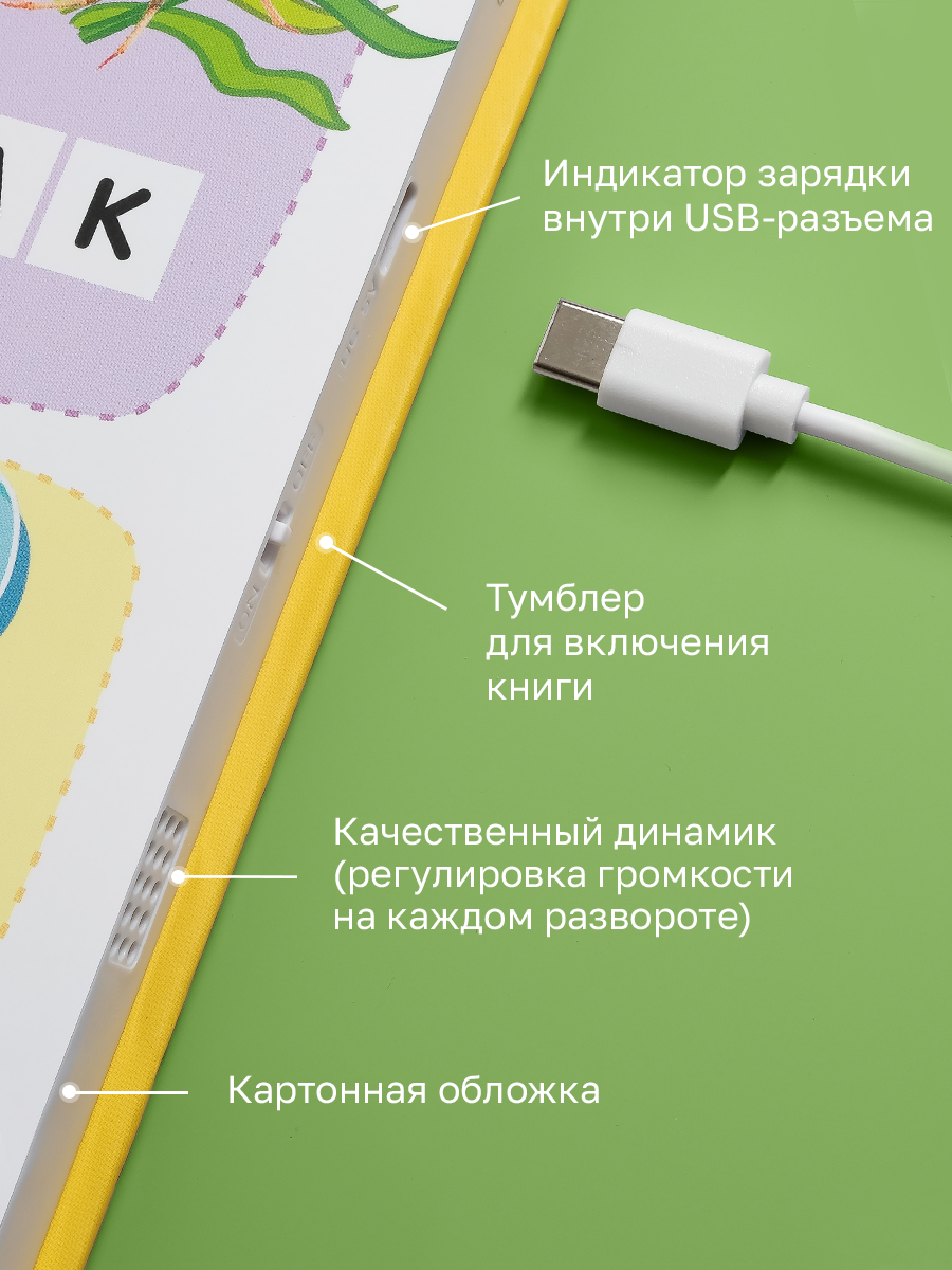 Книга электронная BertToys говорящая интерактивная Нажималка Русский алфавит - фото 13