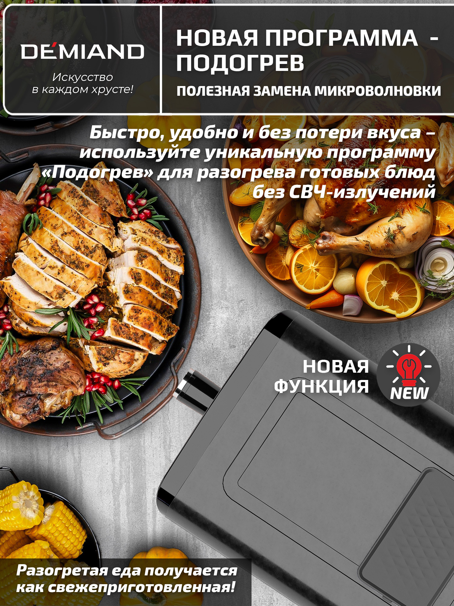 Аэрогриль DEMIAND Sanders Max c Wi-Fi 9 л - фото 17