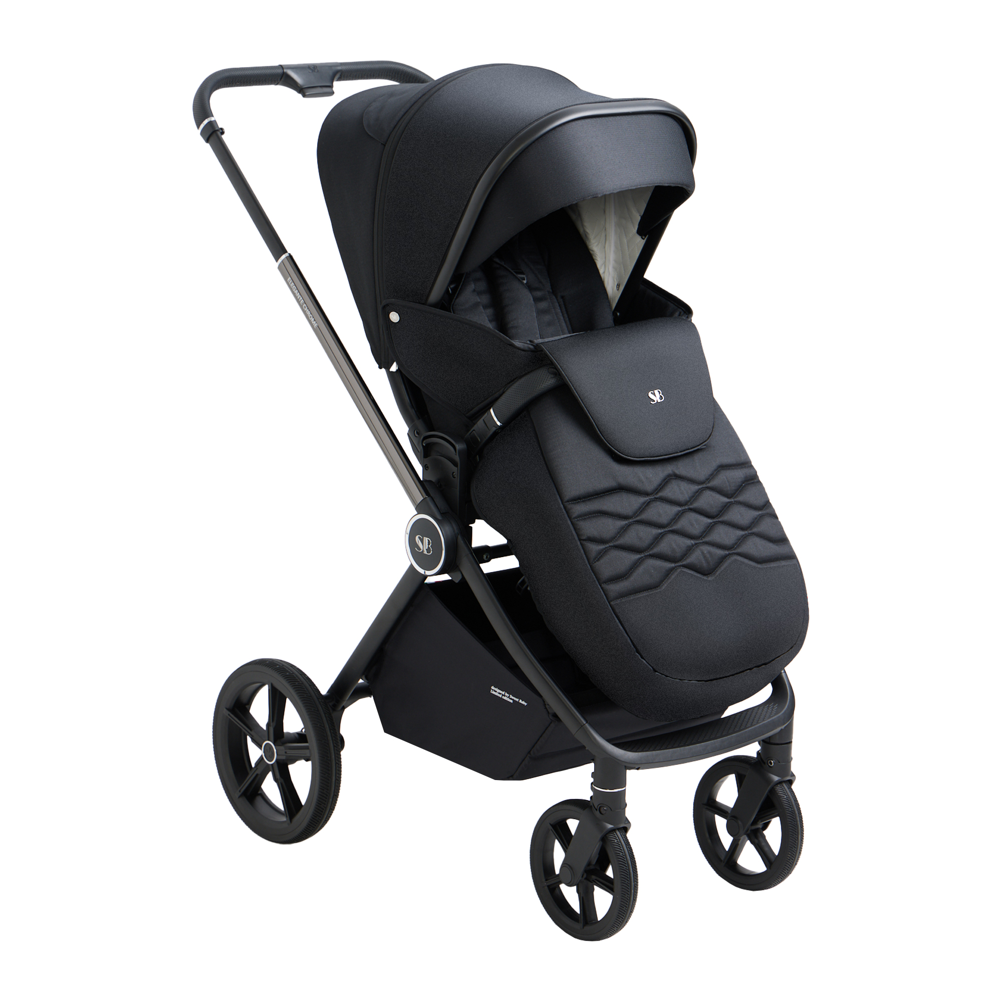 Коляска 3в1 Sweet Baby Elegante Chrome Black черный - фото 42