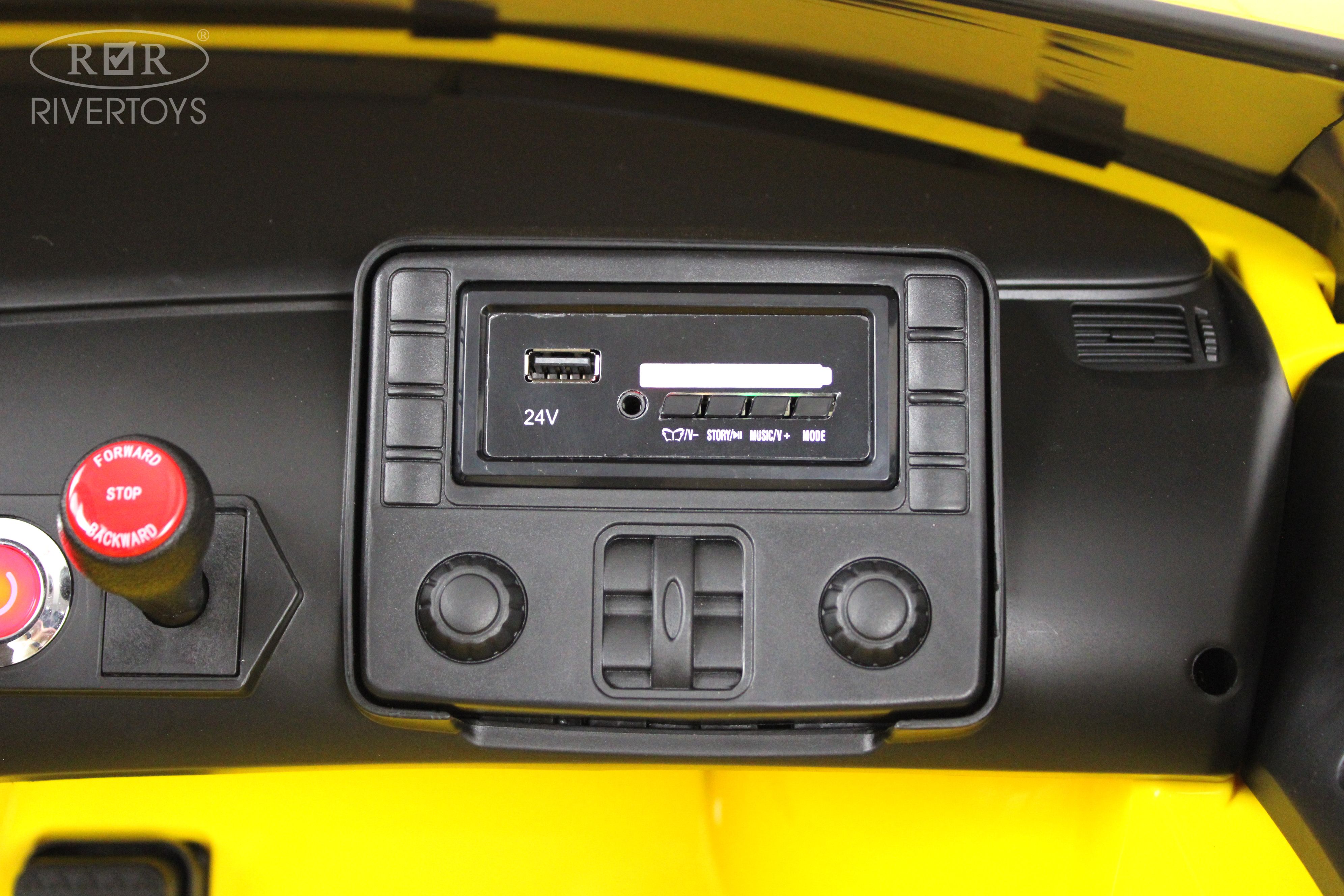 Электромобиль RIVERTOYS A111MP-YELLOW С пультом ДУ - фото 8