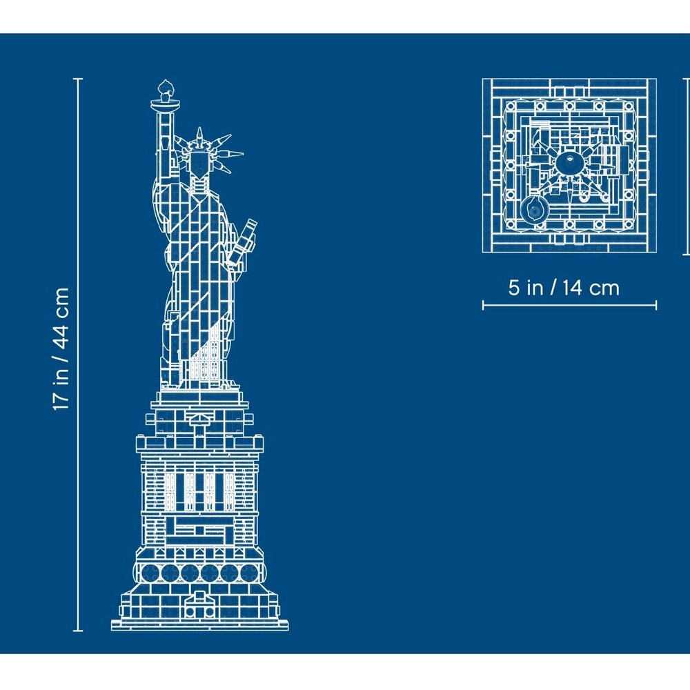 Конструктор LEGO Architecture Статуя Свободы 21042 1685 дет. - фото 6