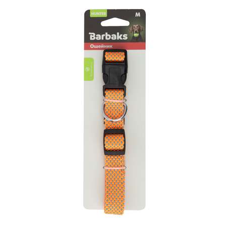 Ошейник для собак Barbaks оранжевый жакард M 2.0*32-55см нейлон