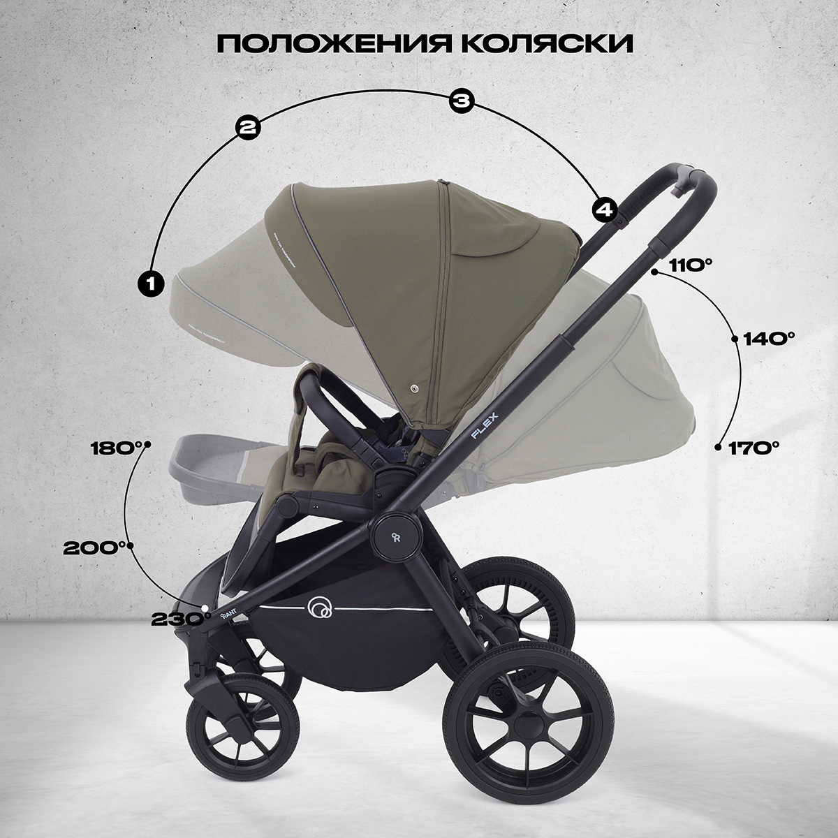 Коляска 3в1 Rant Flex 3 в 1 зеленый - фото 4