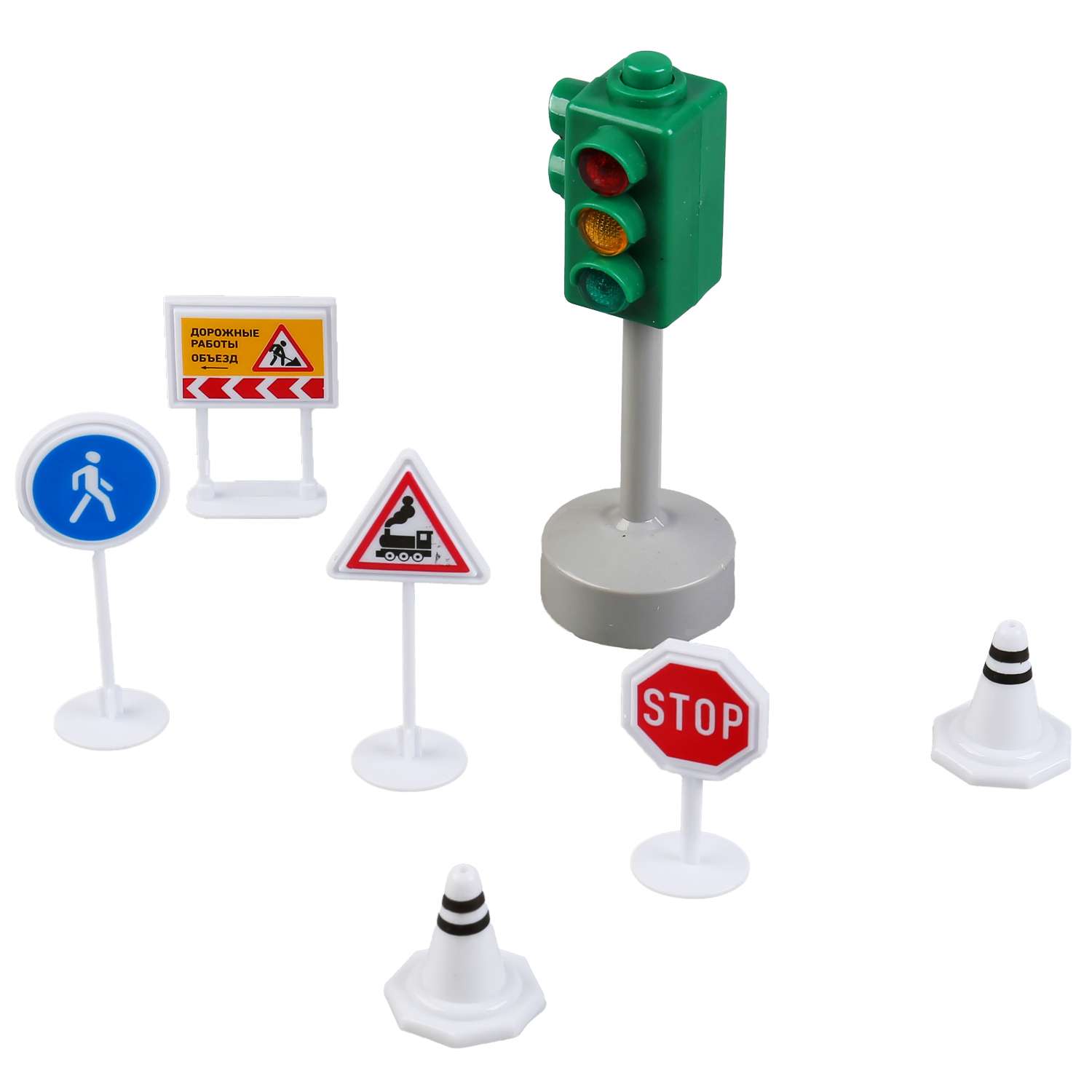 Игровой набор Технопарк Светофор с дорожными знаками 298756.0 - фото 1