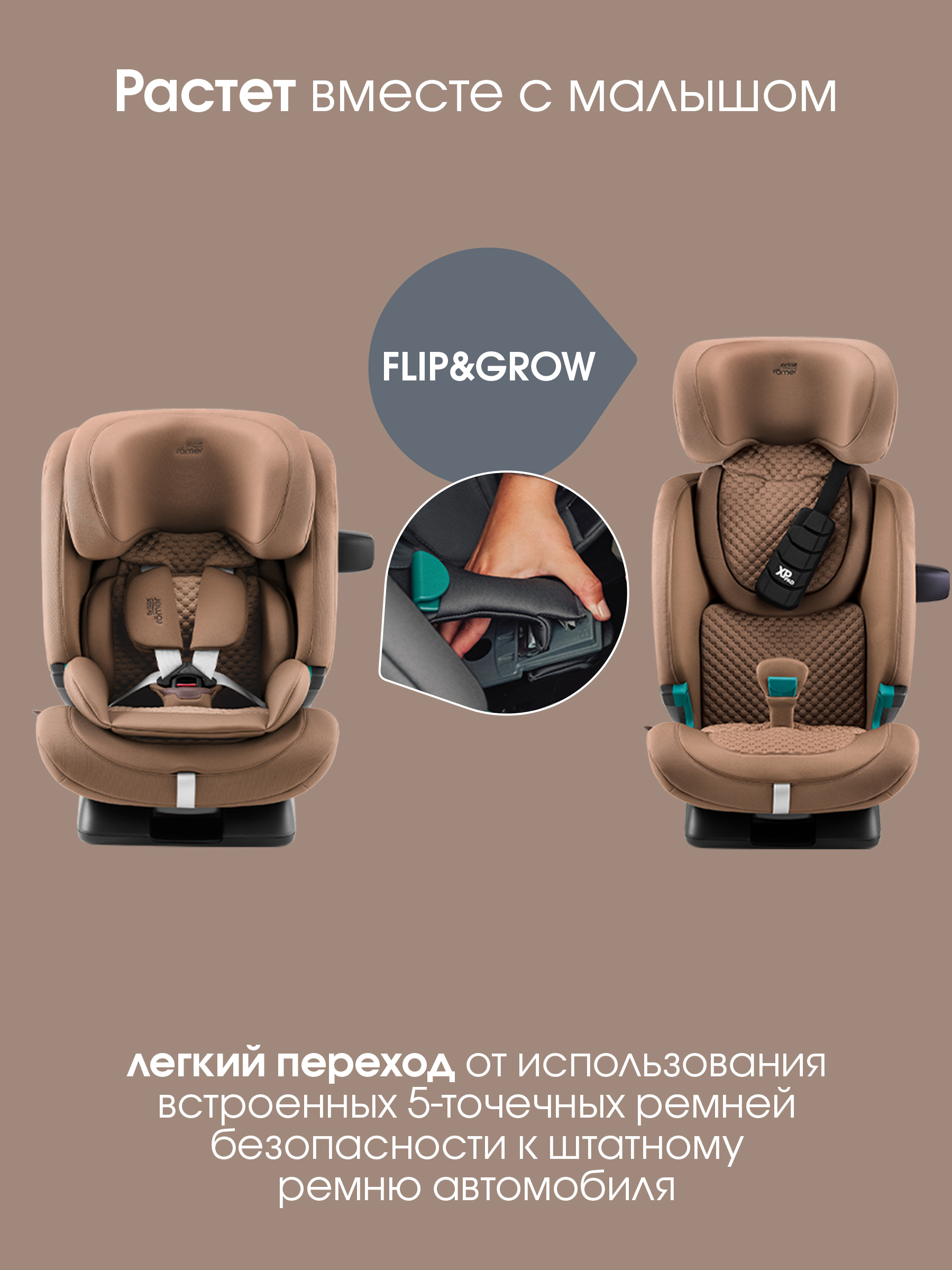 Автокресло Britax Roemer Advansafix Pro Lux Isofix 1/2/3 (9-36 кг) коричневый - фото 13