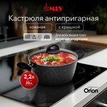 Кастрюля для индукционных плит с крышкой Moulin Villa Оrion 2,2 литра