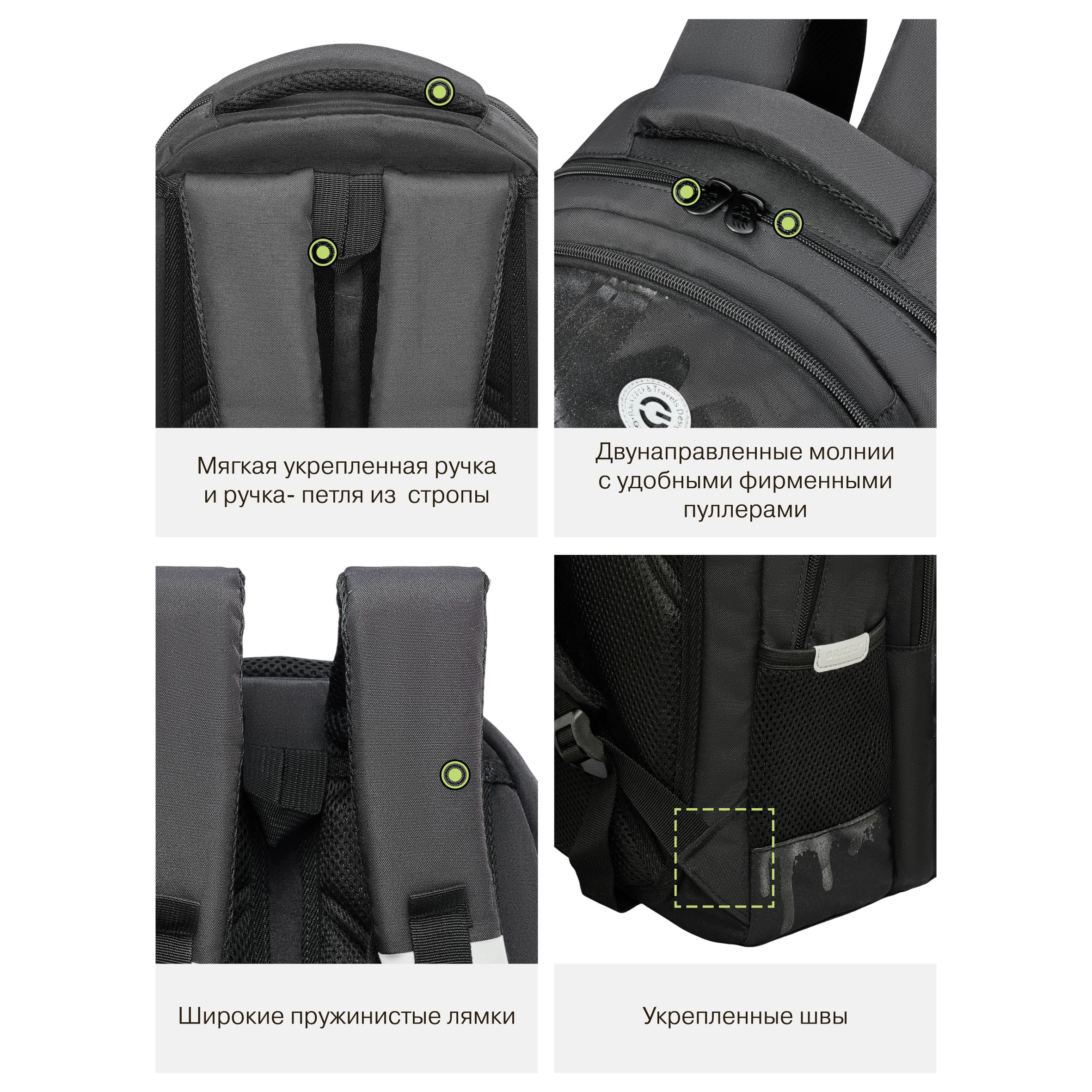 Рюкзак Grizzly Серебро - фото 12