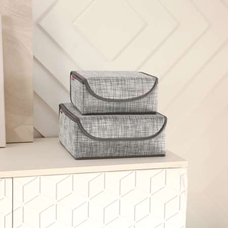 Коробка для хранения с крышкой CASY HOME 27х25х12см ВО-064