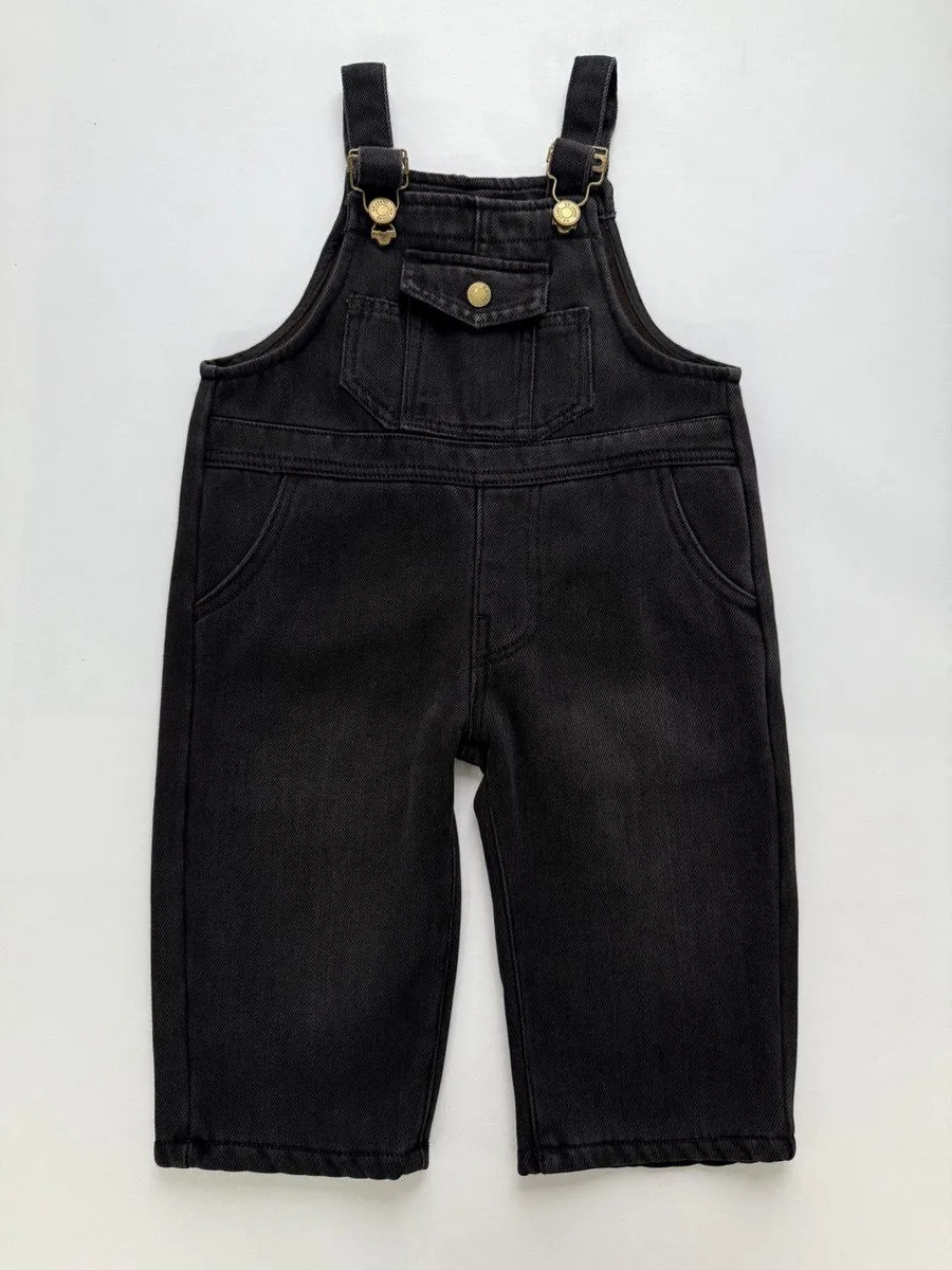 Полукомбинезон iUkoworld Джинсовый полукомбинезон детский утепленный - фото 1