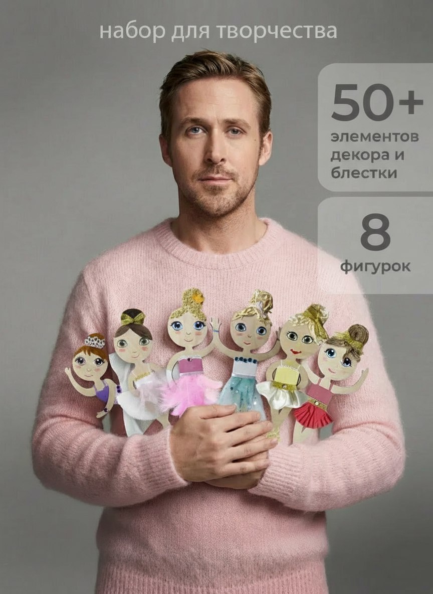 Набор для творчества HappyLine аппликация Креативные балерины - фото 1