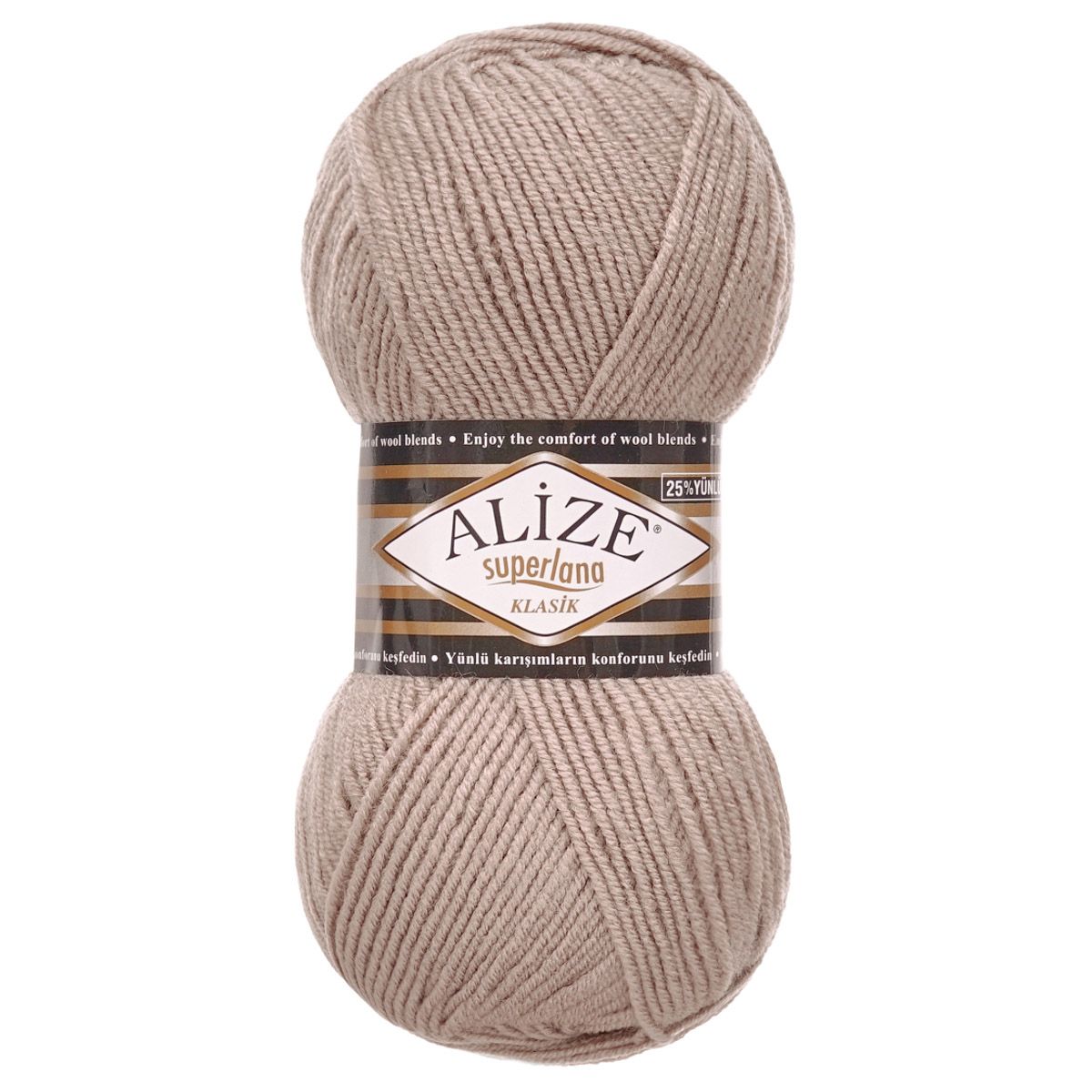 Пряжа Alize теплая для вязания шарфов шапок Superlana klasik 100 гр 280 м 5 мотков 541 норка - фото 4