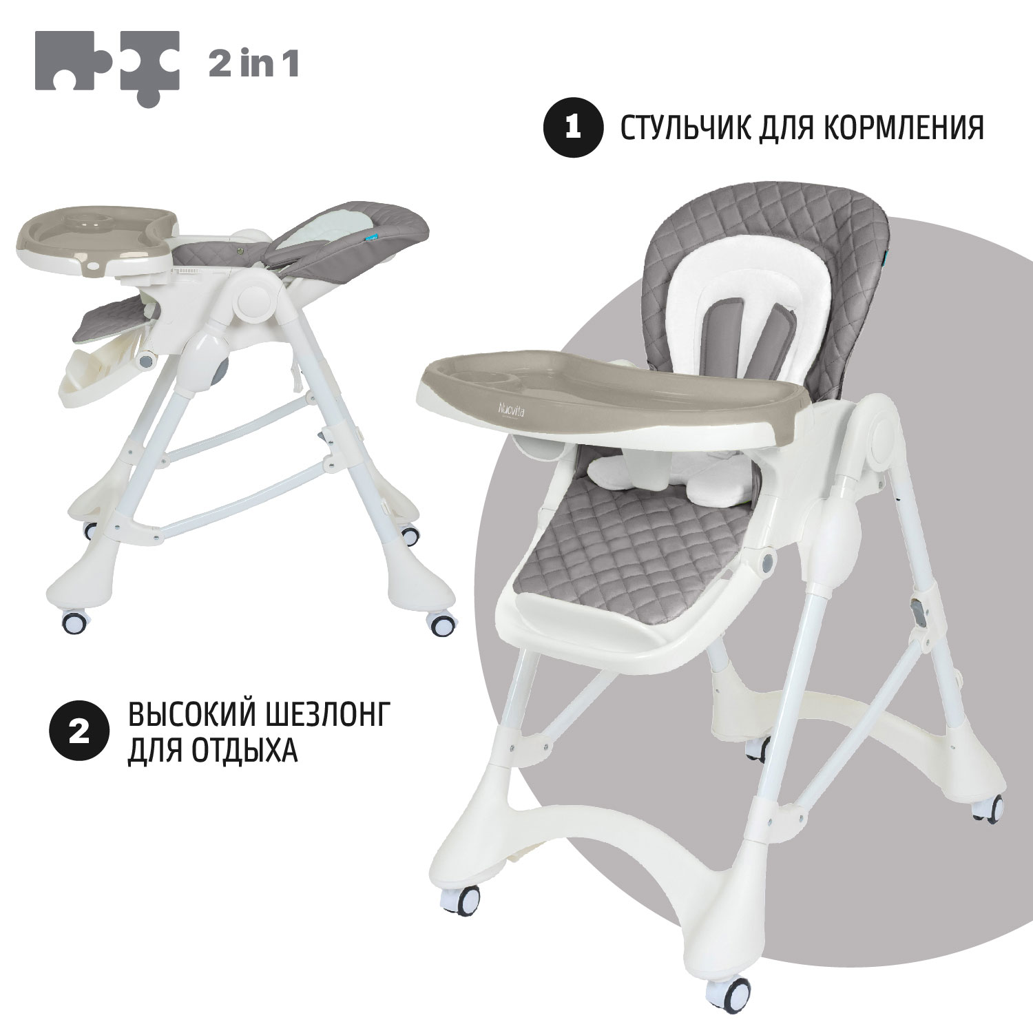 Стульчик для кормления Nuovita Elegante 2 в 1 - фото 2