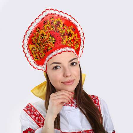 Кокошник Страна карнавалия Хохлома принт