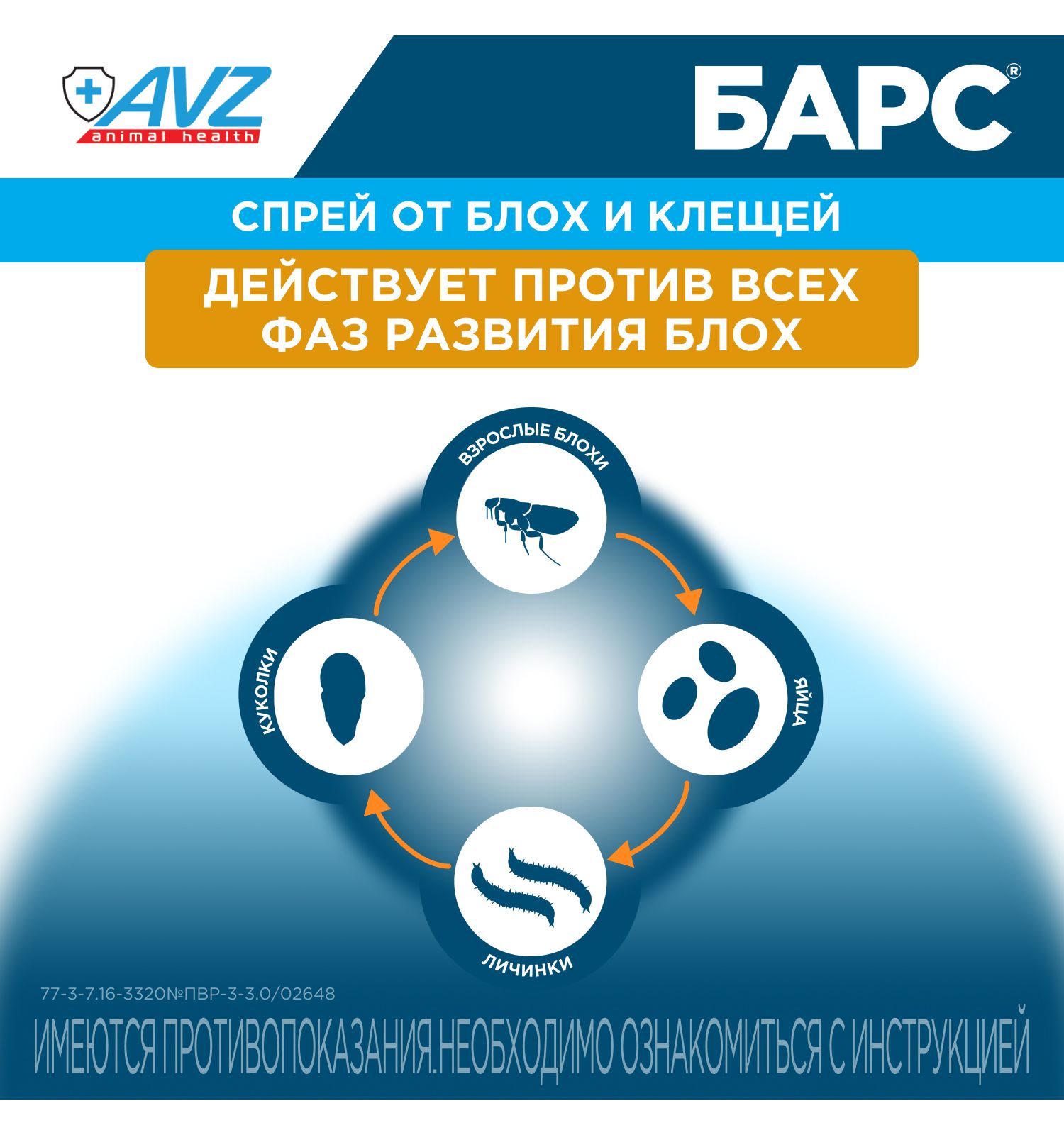 Спрей инсектоакарицидный для собак АВЗ Барс 100мл - фото 9