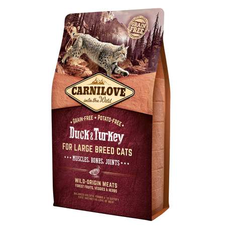 Корм для кошек Carnilove Large Breed утка и индейка 2кг