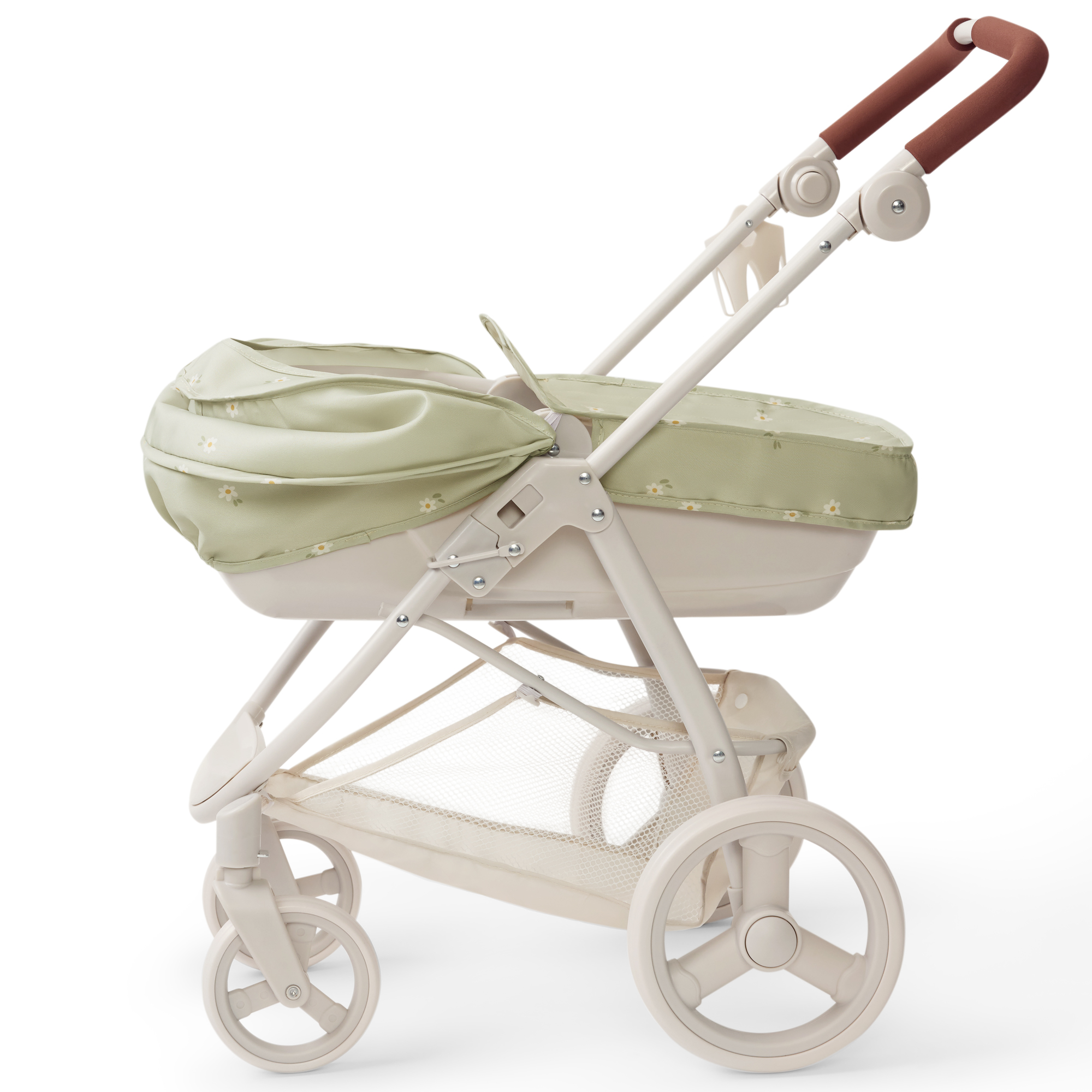 Коляска-люлька для кукол Happy Baby 331956_olive (daisies) - фото 14