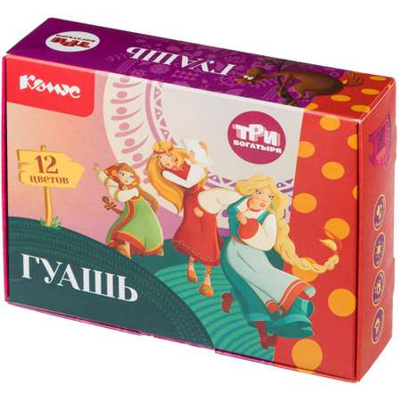 Краски гуашь Комус 12 цв.