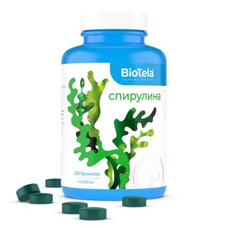 Водоросли BioTela Cпирулина 100г