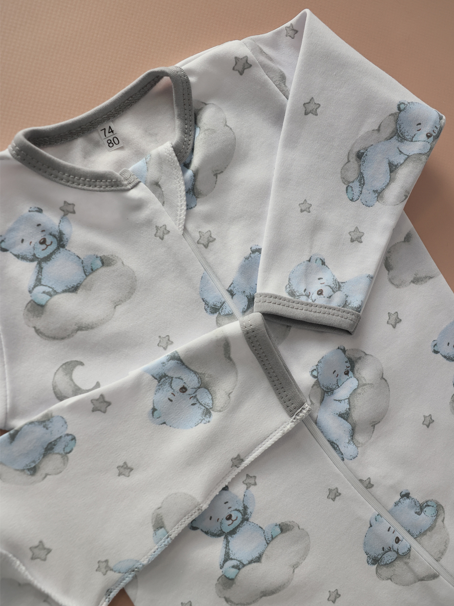 Комбинезон 2 шт Bunnyphant Т125-2/серый - фото 2