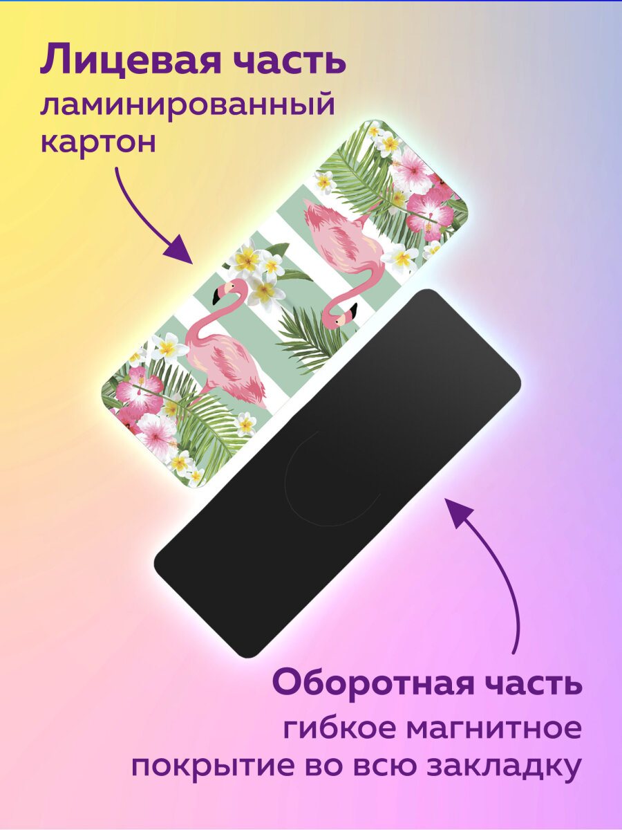 Закладки канцелярские Brauberg магнитные для книг в школу набор 6 штук - фото 2