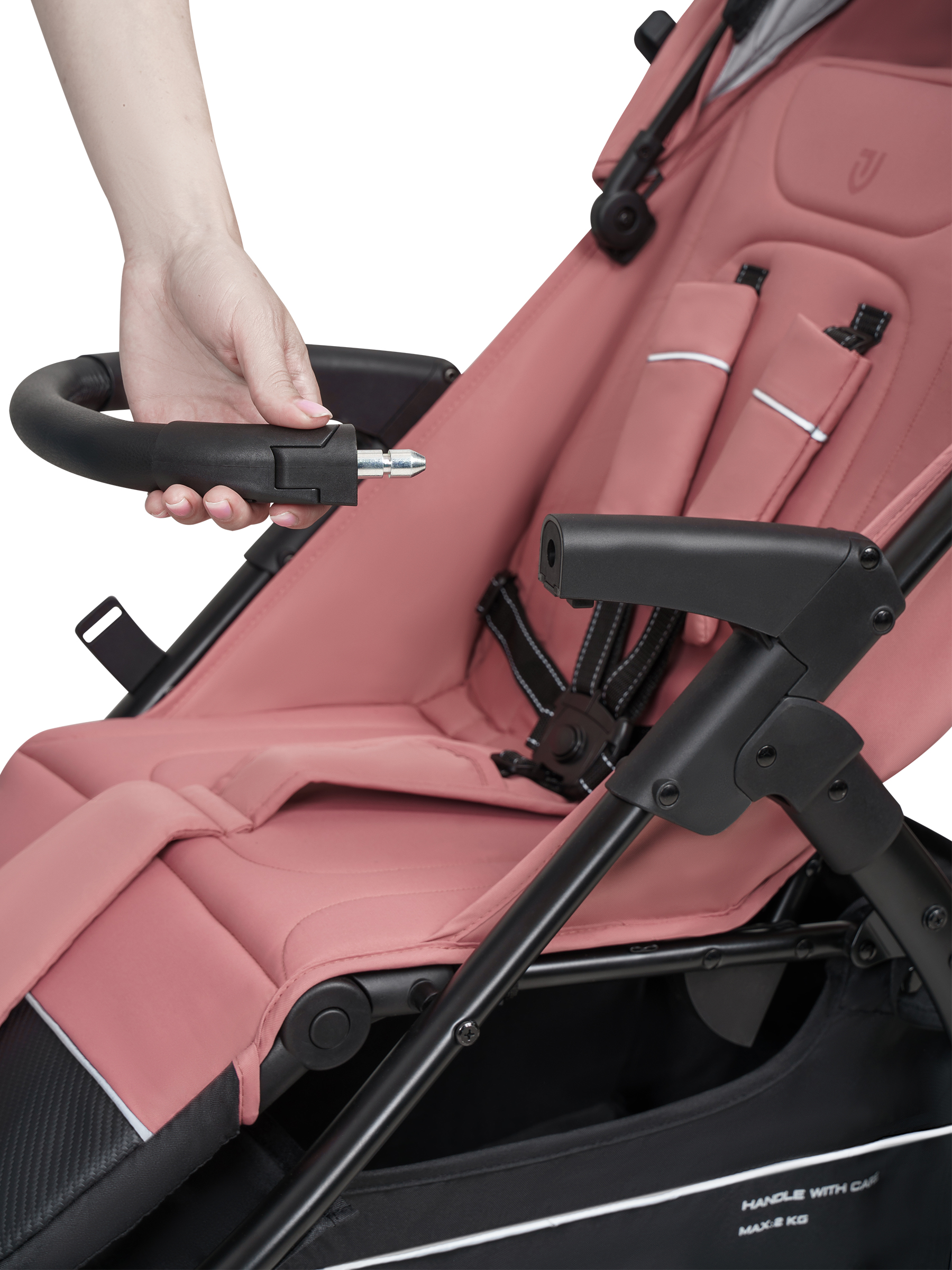 Коляска прогулочная JOVOLA Selena SL, всесезонная розовый - фото 29