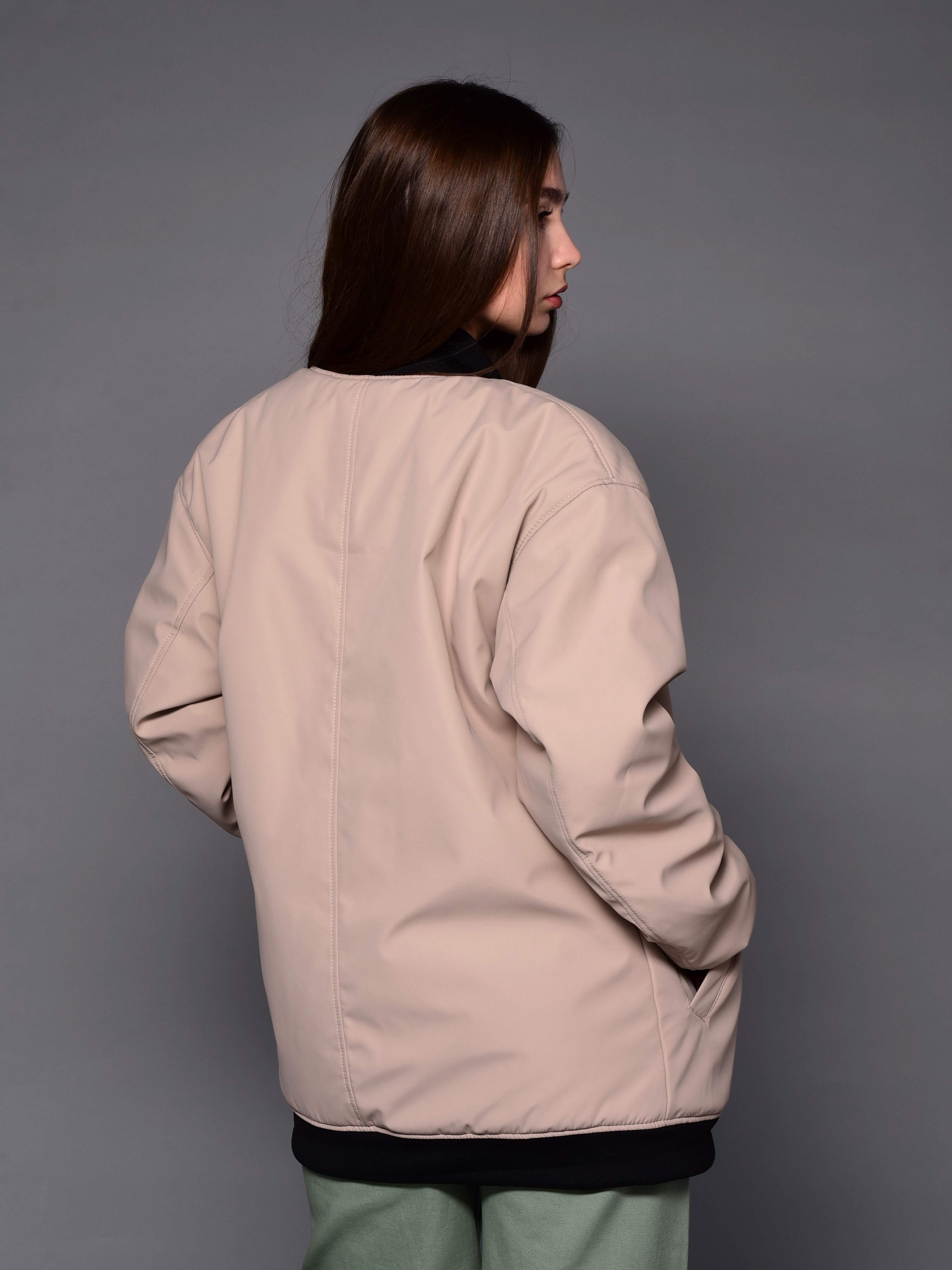 Бомбер Аврора 1043-Д/бежевый - фото 4