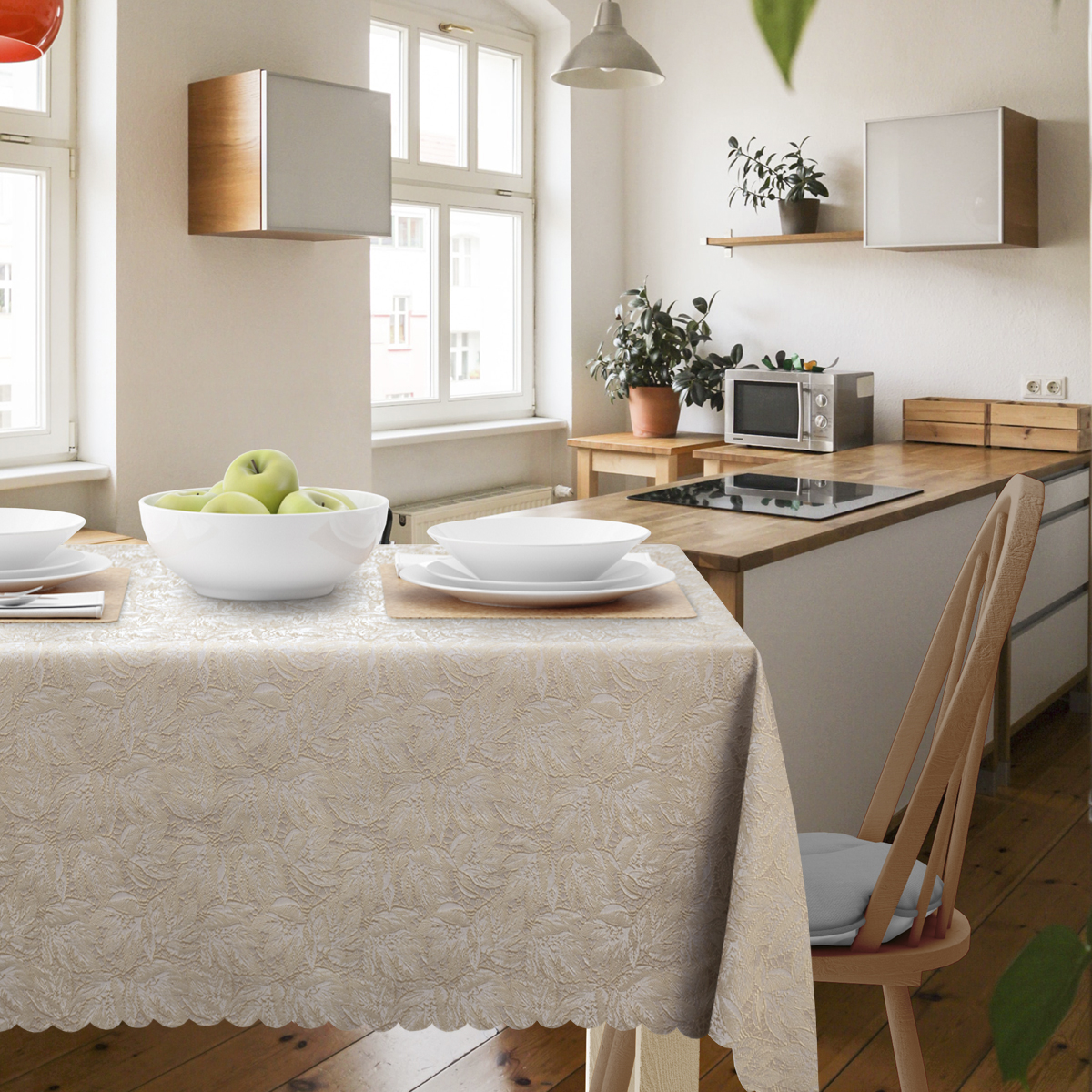 Скатерть BRAVO 140х220 жаккард бежевый арт. 6 - фото 1