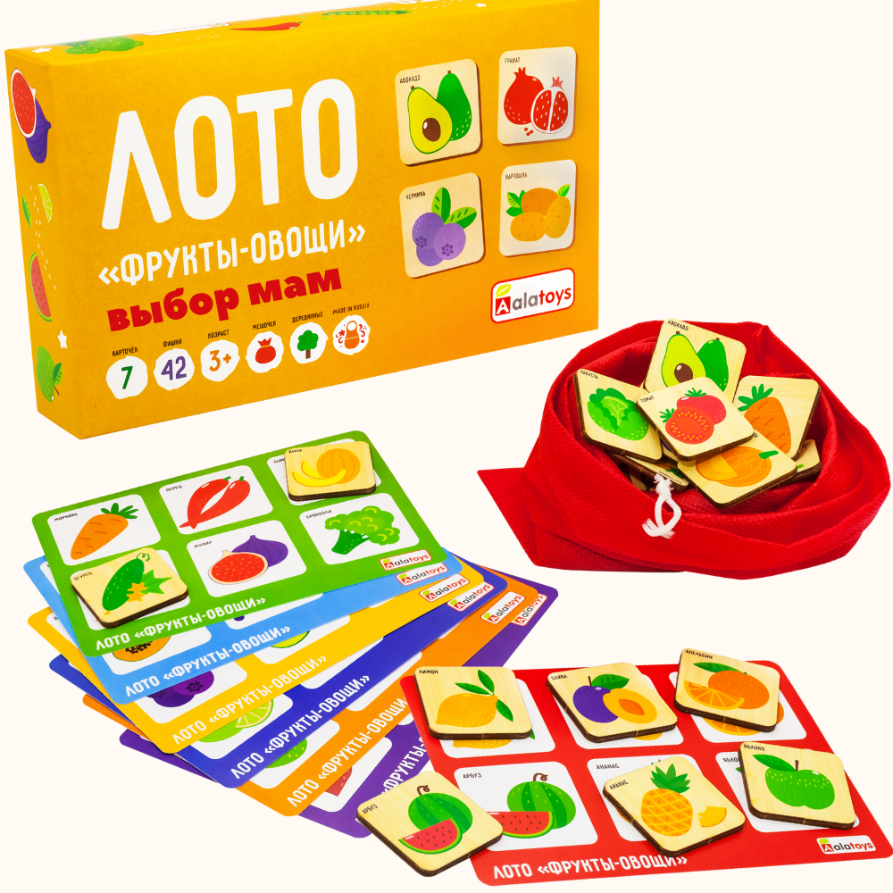 Настольная игра Alatoys Овощи-фрукты в ассортименте - фото 8