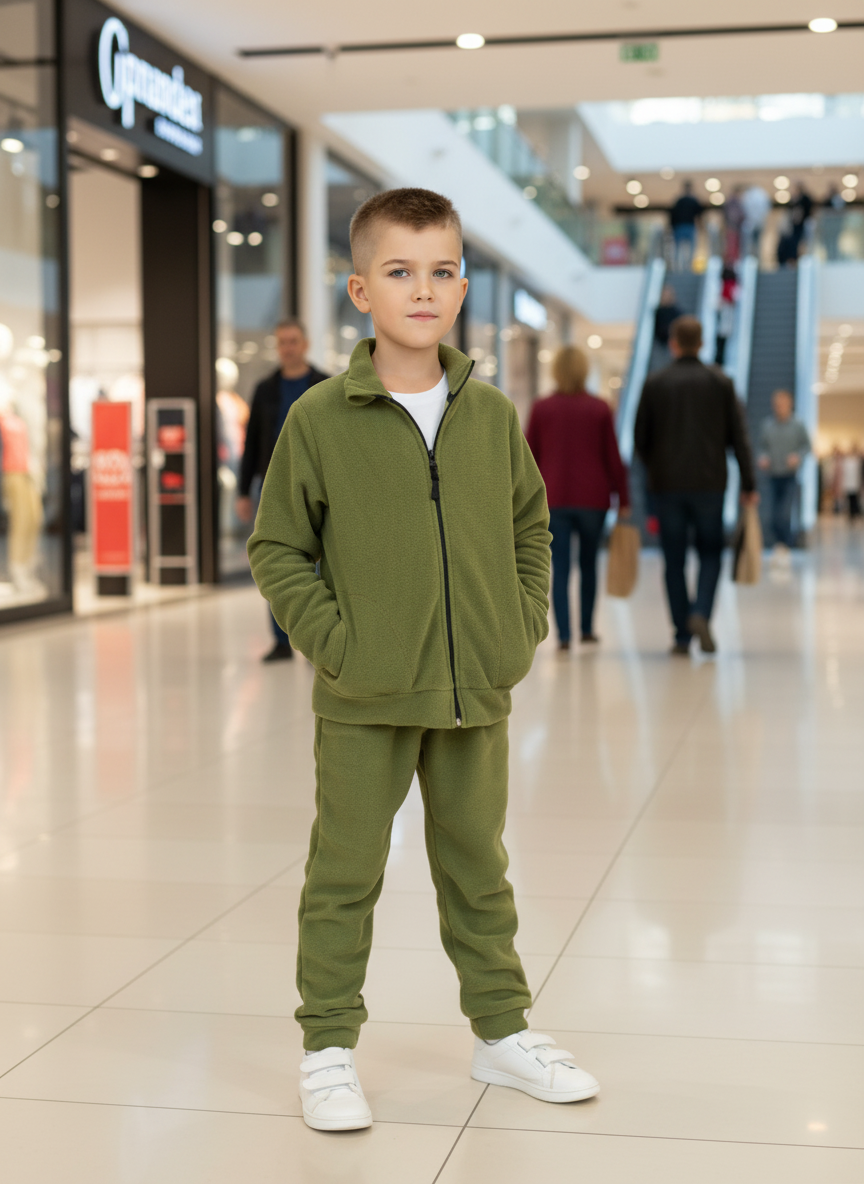 Толстовка и брюки Утенок 762(ш) хаки - фото 2