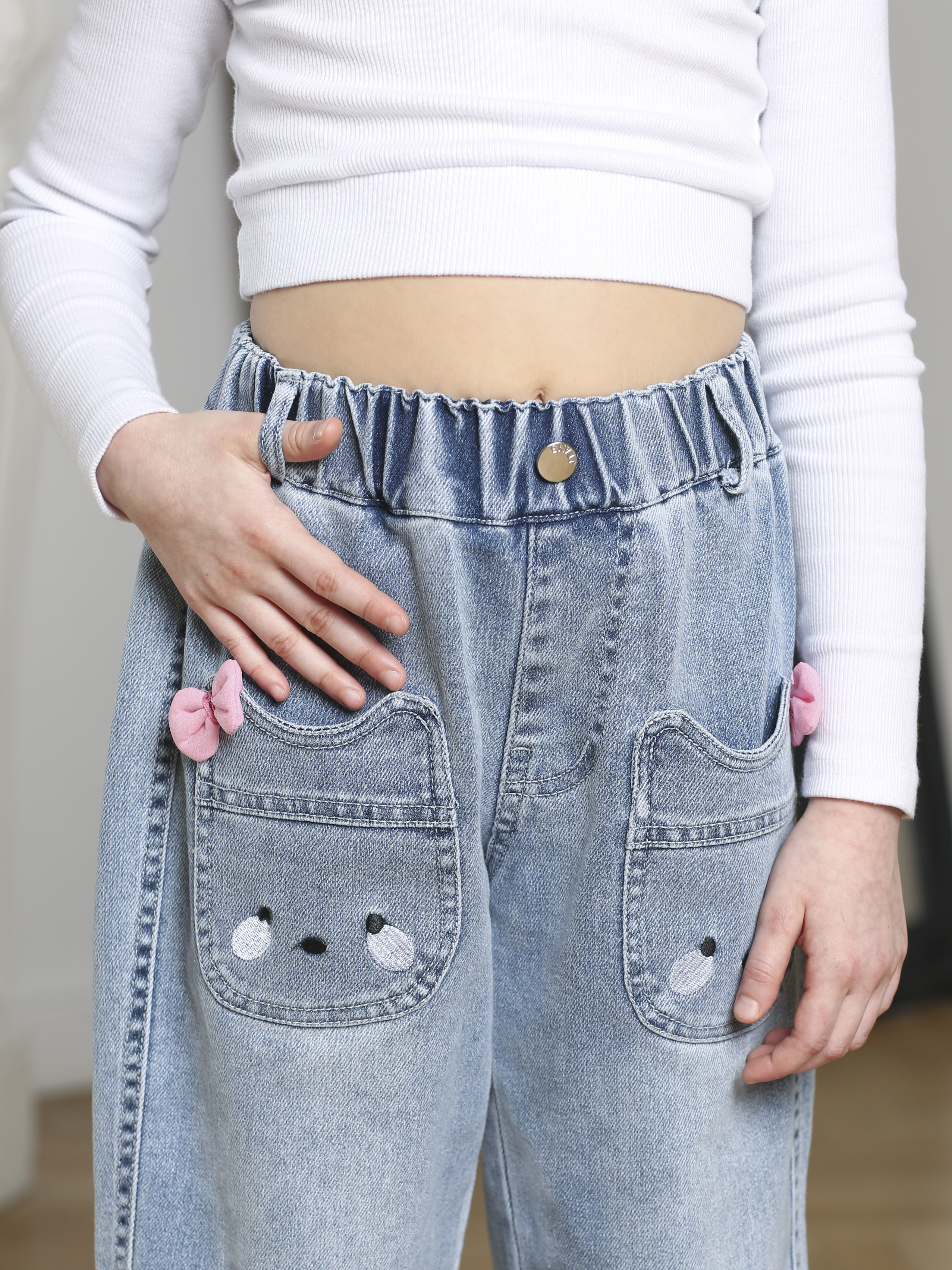 Джинсы-бананы СИНИЙ МИР RB1003A-IL - фото 7