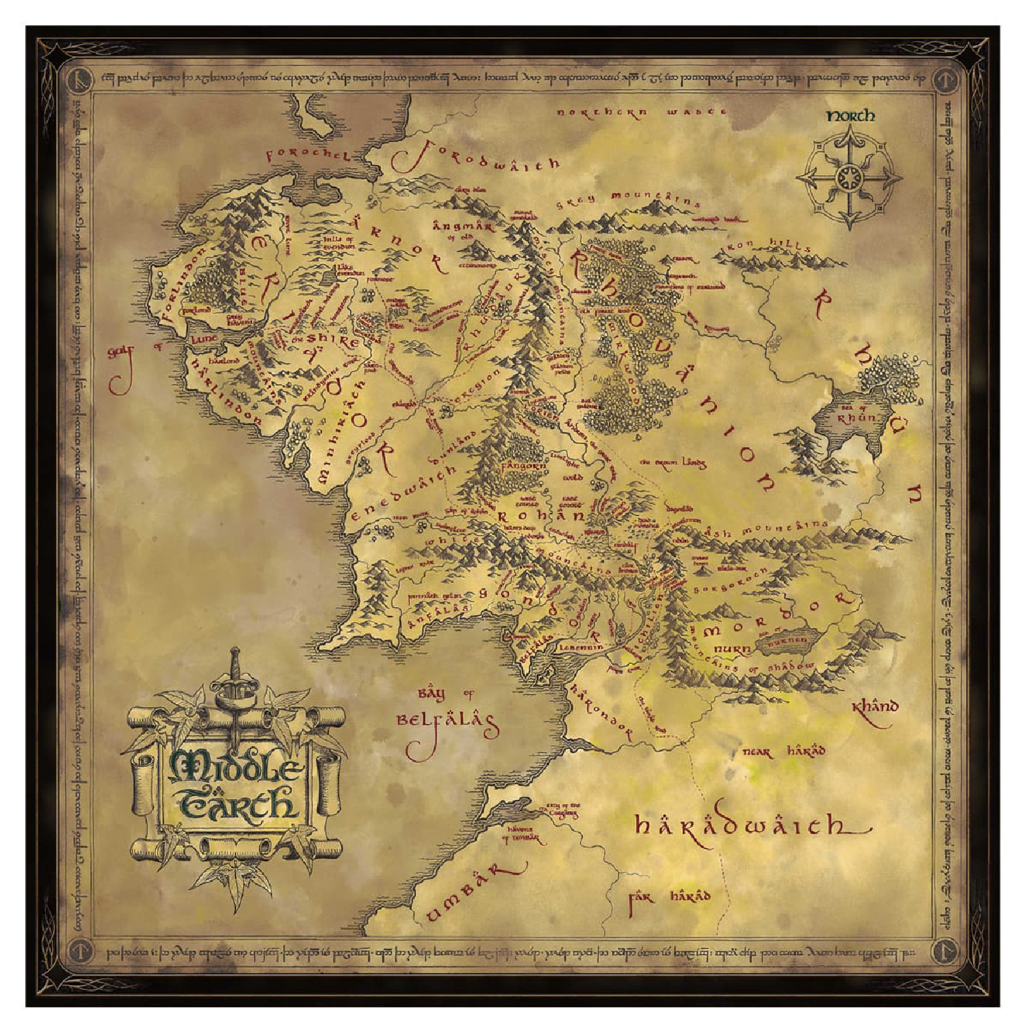 Пазл The Lord of the Rings Карта Средиземья - 1000 эл. классический - фото 3