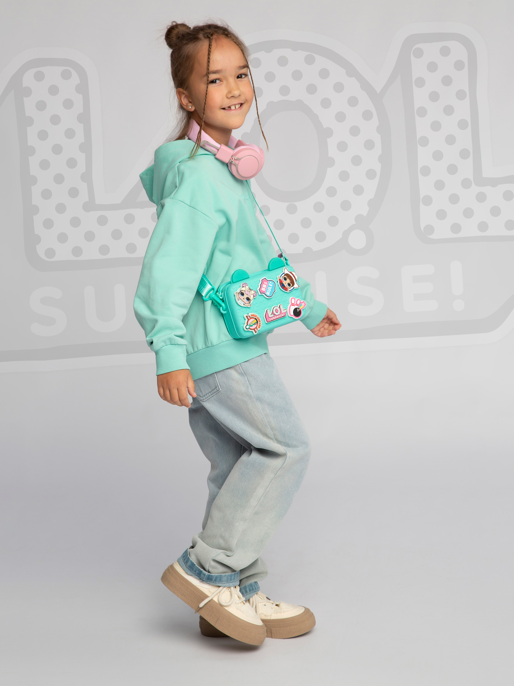 Сумка L.O.L. Surprise! бирюзовая с ушками + джиббитсы - фото 10