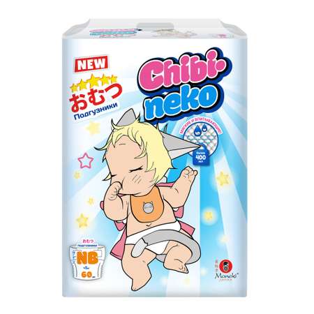 Подгузники Maneki 1 (до 5 кг) 60 шт.