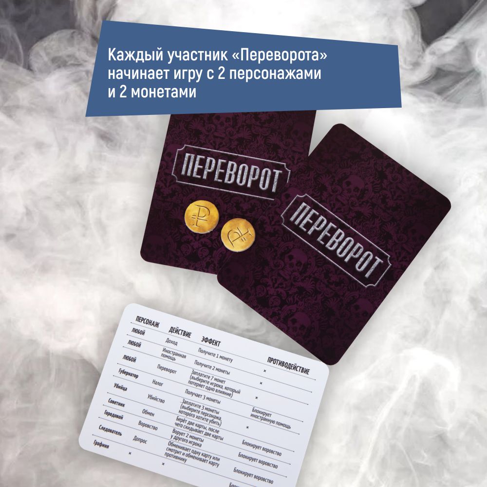 Настольная игра Сквирл Переворот Coup - фото 6