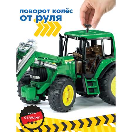 Трактор Bruder John Deere с погрузчиком 1:16