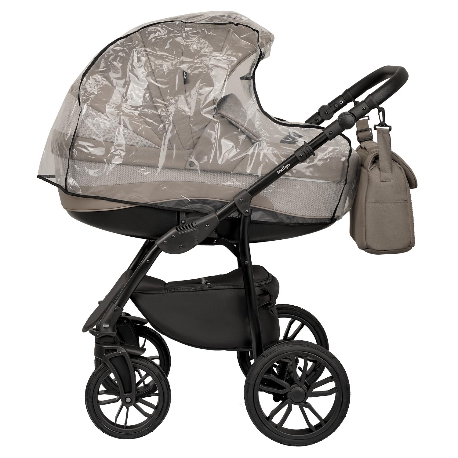 Коляска 2в1 Indigo Indigo (05) коричневый - фото 4